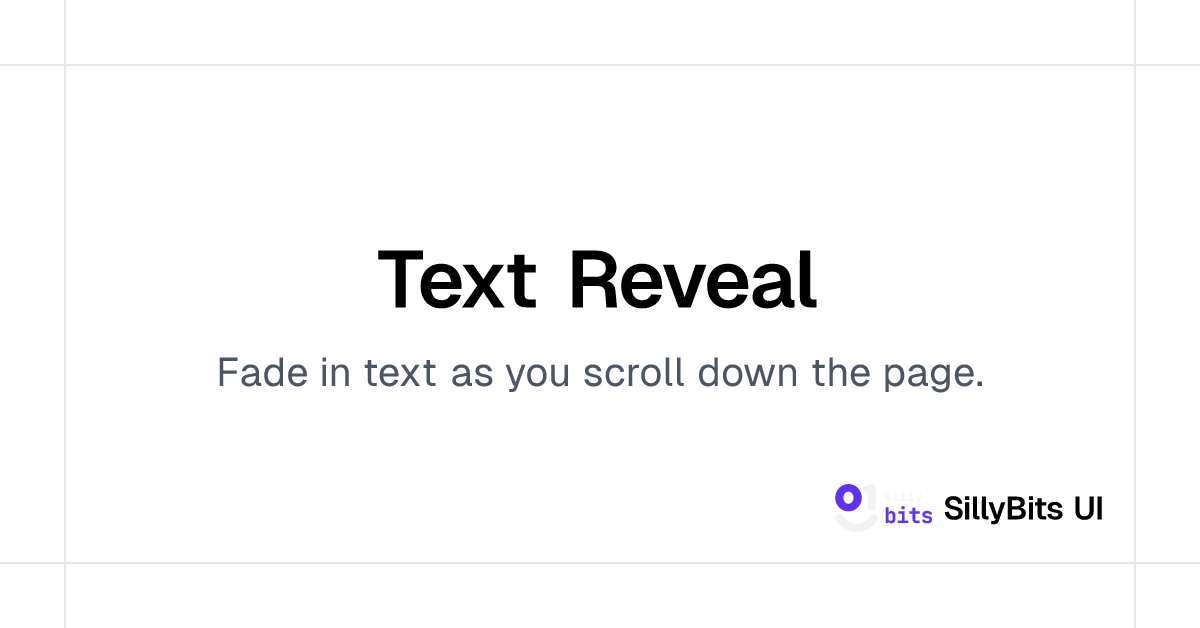 Text Reveal | SillyBits UI